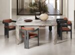 Gallotti Radice Clemo T Square Marble Dining Table 01