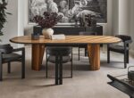 Gallotti Radice Manto Oval Wood Dining Table 01