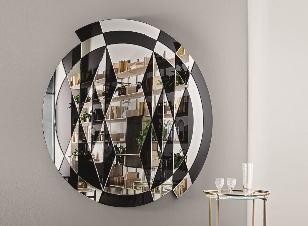 Gallotti Radice Mirror Black and White Beat Mirror 01