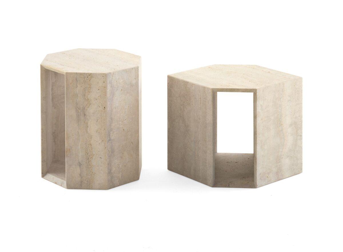 Gallotti Radice Prism Low Marble Side Table 08