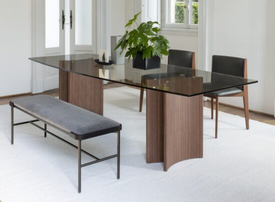 Porada Alan Glass Barrel Dining Table 01