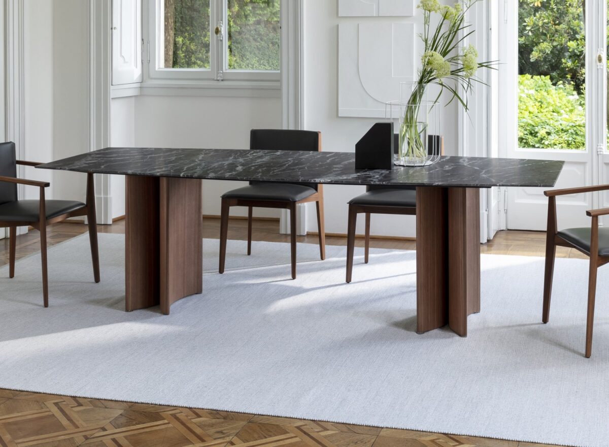 Porada Alan Marble Barrel Dining Table 01