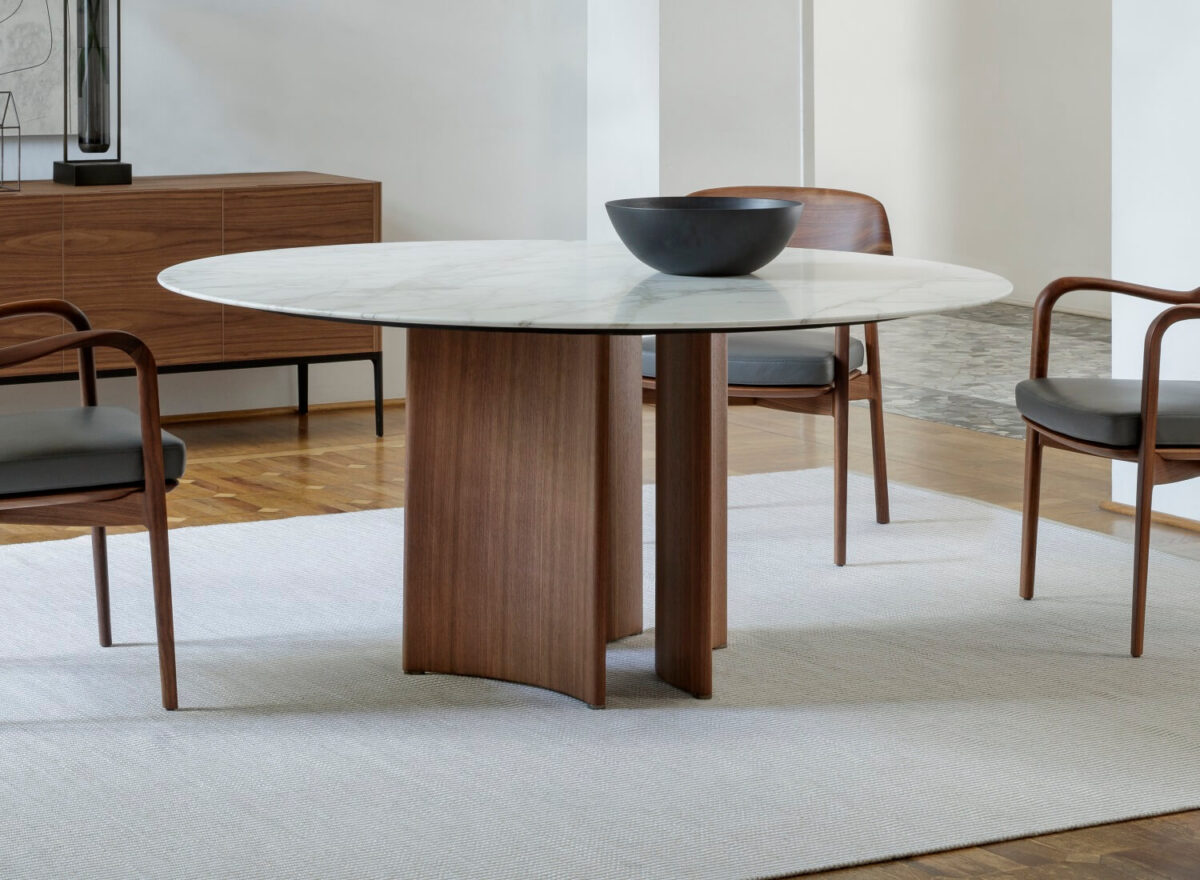 Porada Alan Round Marble Dining Table 01