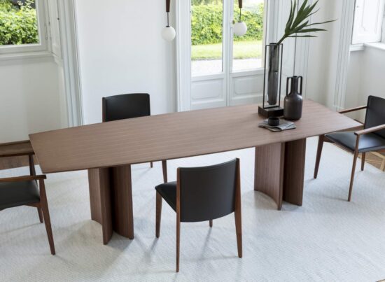 Porada Alan Wood Barrel Dining Table 01