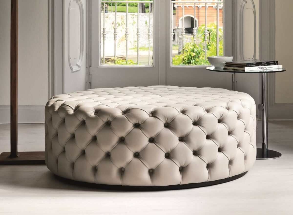 Porada Alcide Round Ottoman 01