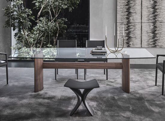 Porada Beam Botte Glass Dining Table 01