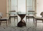 Porada Elika Round Glass Dining Table 01