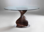 Porada Elika Round Glass Dining Table 02