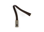 Contardi Flexiled Wall Light L60 BRONZE WITH SWITCH WITH DARK BROWN LEATHER 2