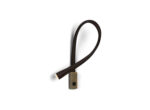 Contardi Flexiled Wall Light L90 BRONZE WITH SWITCH WITH DARK BROWN LEATHER 2