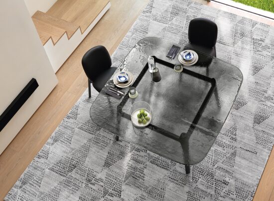 Fiam Magma Square Glass Dining Table 01