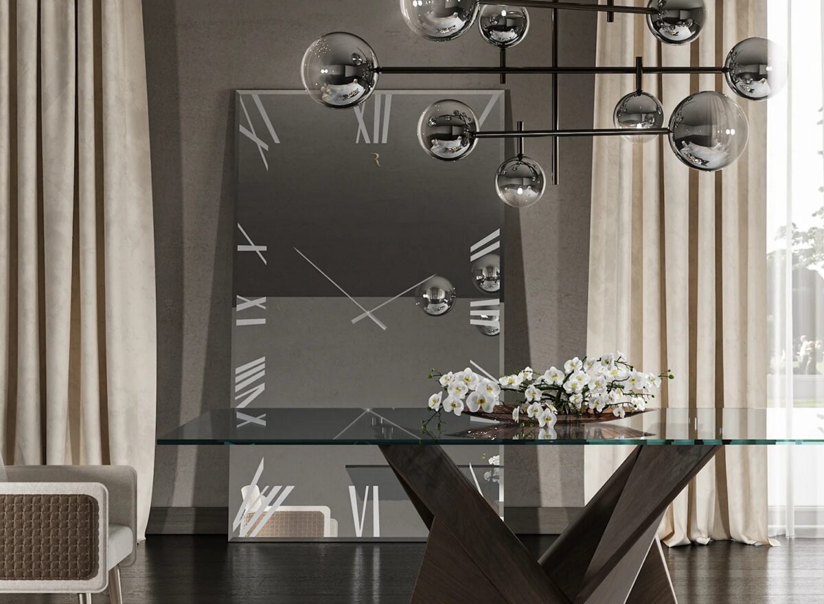 Reflex Angelo Titanium Mirror Clock 01
