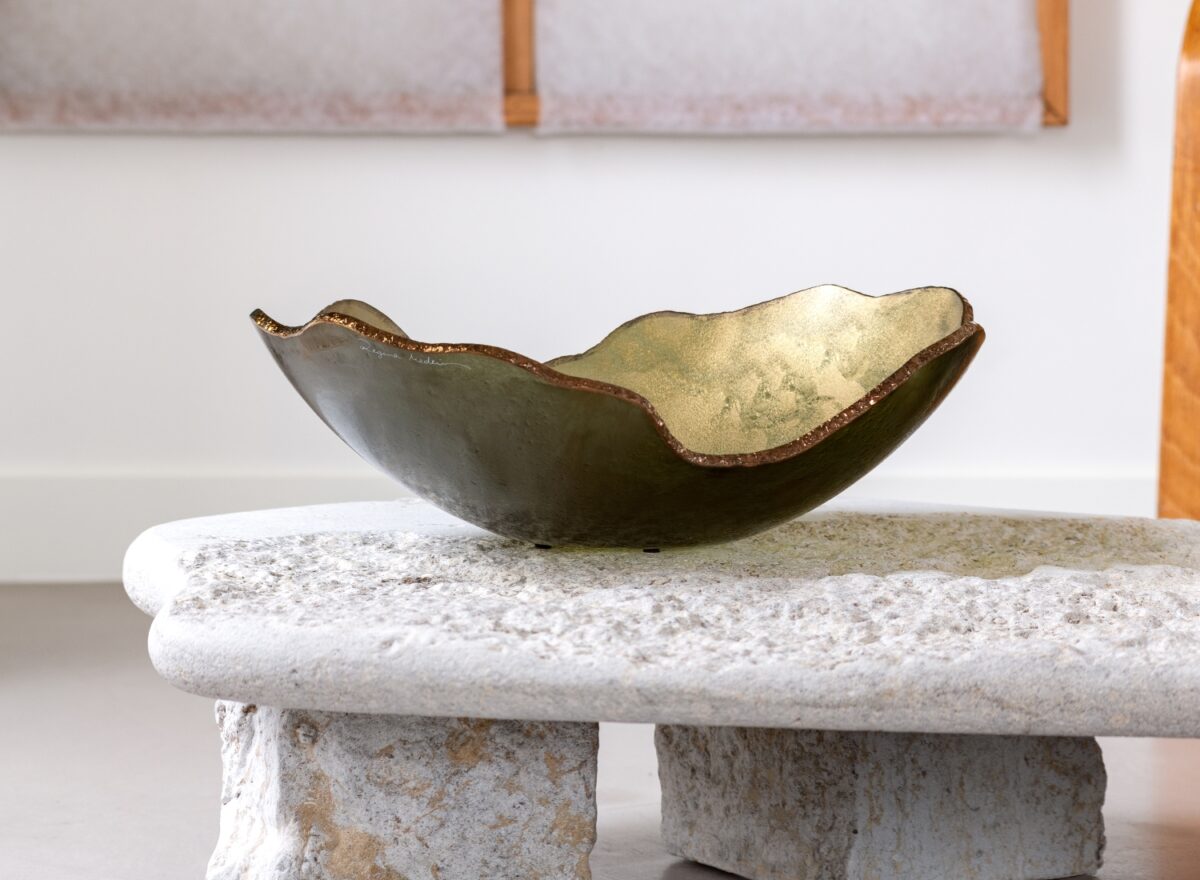 Gardeco Mapa Glass Bowl Ouro Fosca Bronze Top RM MAOUR50 01