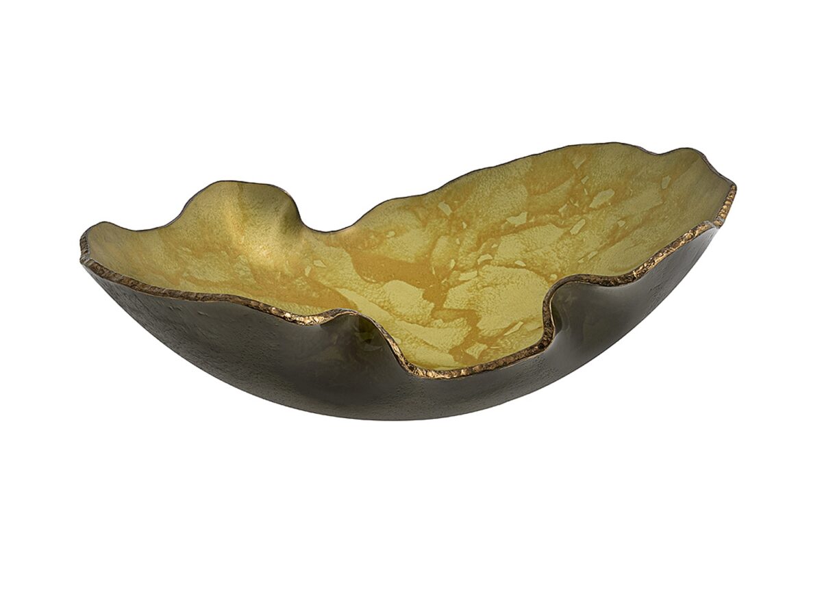 Gardeco Mapa Glass Bowl Ouro Fosca Bronze Top RM MAOUR50