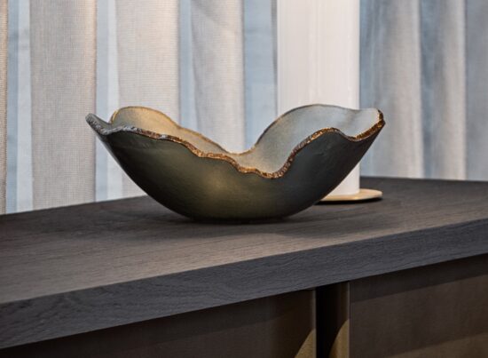 Gardeco Mapa Glass Bowl Perola Bronze Top RM MAPER50 01
