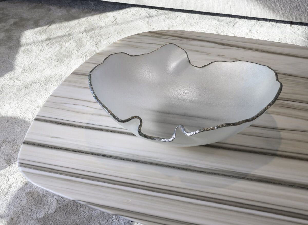 Gardeco Mapa Glass Bowl Perola Vidro Claro RM MAPERVC50 02
