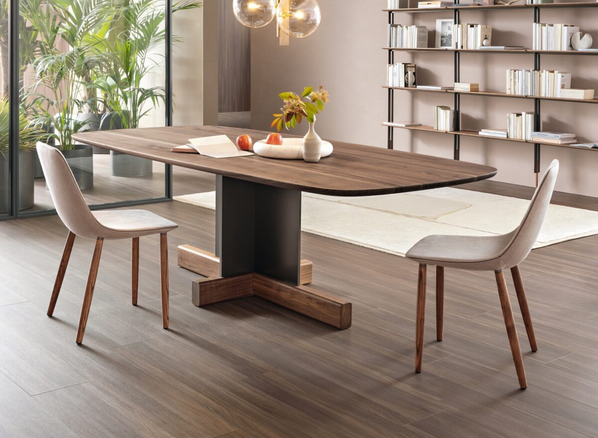 Bonaldo-Cross-Wood-Dining-Table-Metal-Base-01