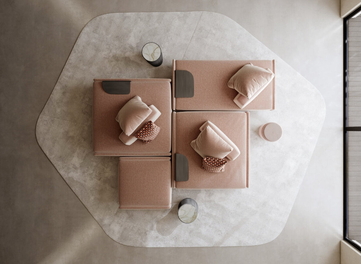 Gallotti Radice Lilas Mosaique Seating System 02