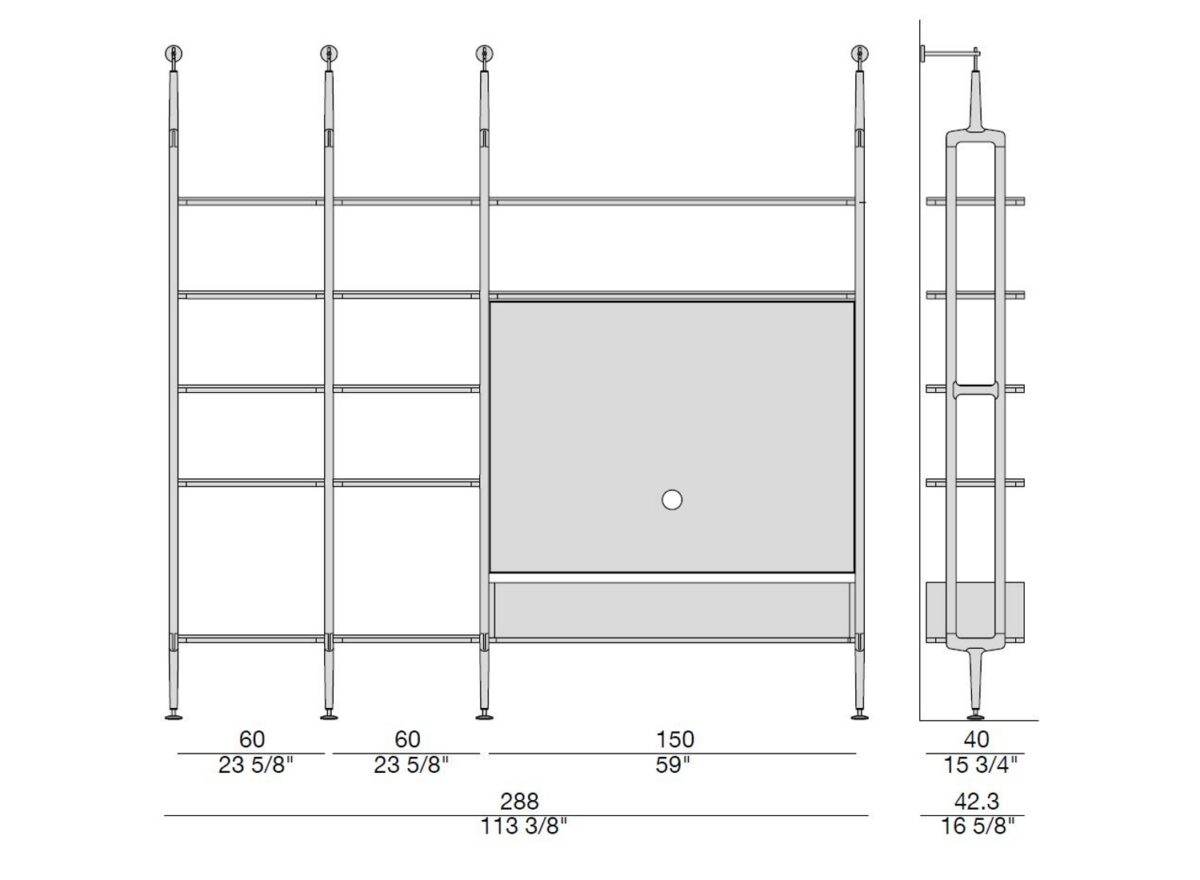 Porada Aria Bookcase Comp H 04