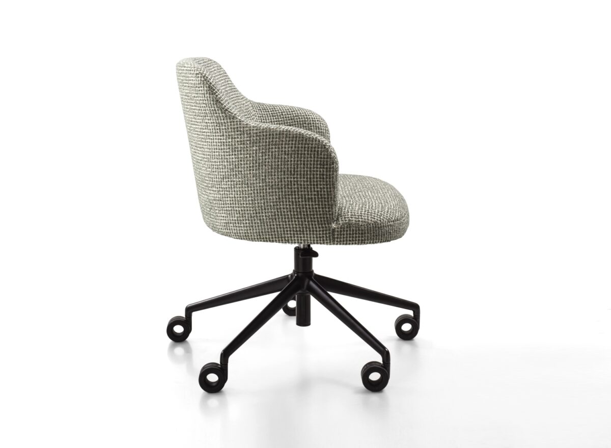 Porada Abby con braccioli girevole con ruote Desk Chair 04