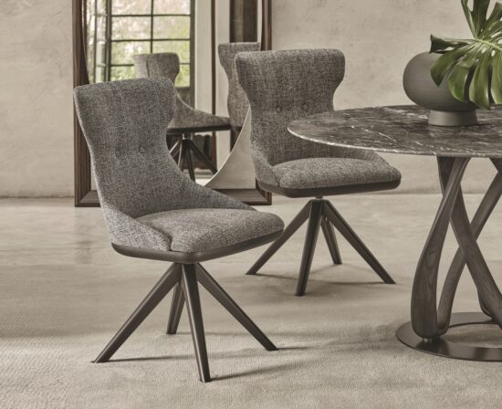 Porada Andy Girevole Swivel Dining Chair 01