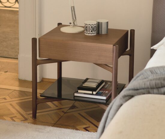 Porada Regent 2 Bedside Cabinet Wood 01