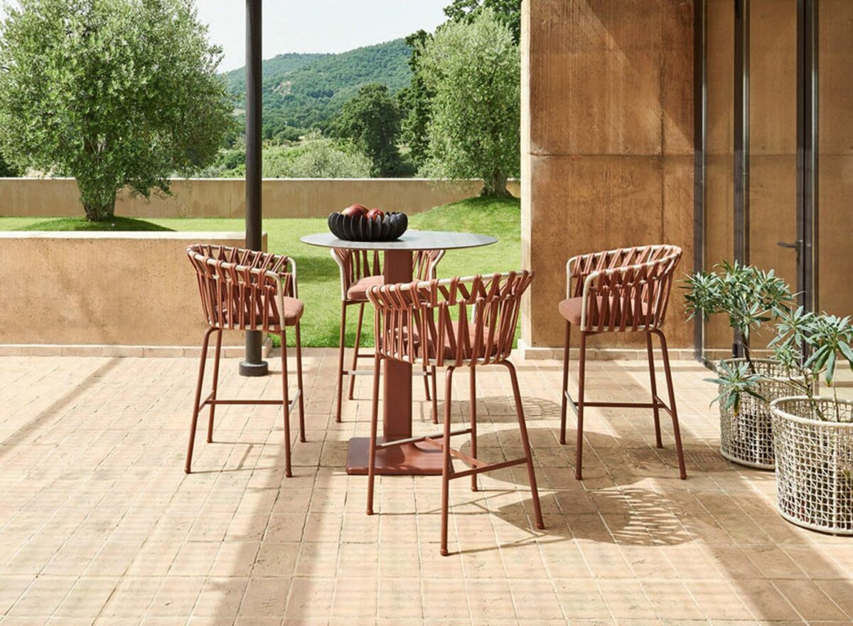 Varaschin Emma Cross Outdoor Bar Stool 02