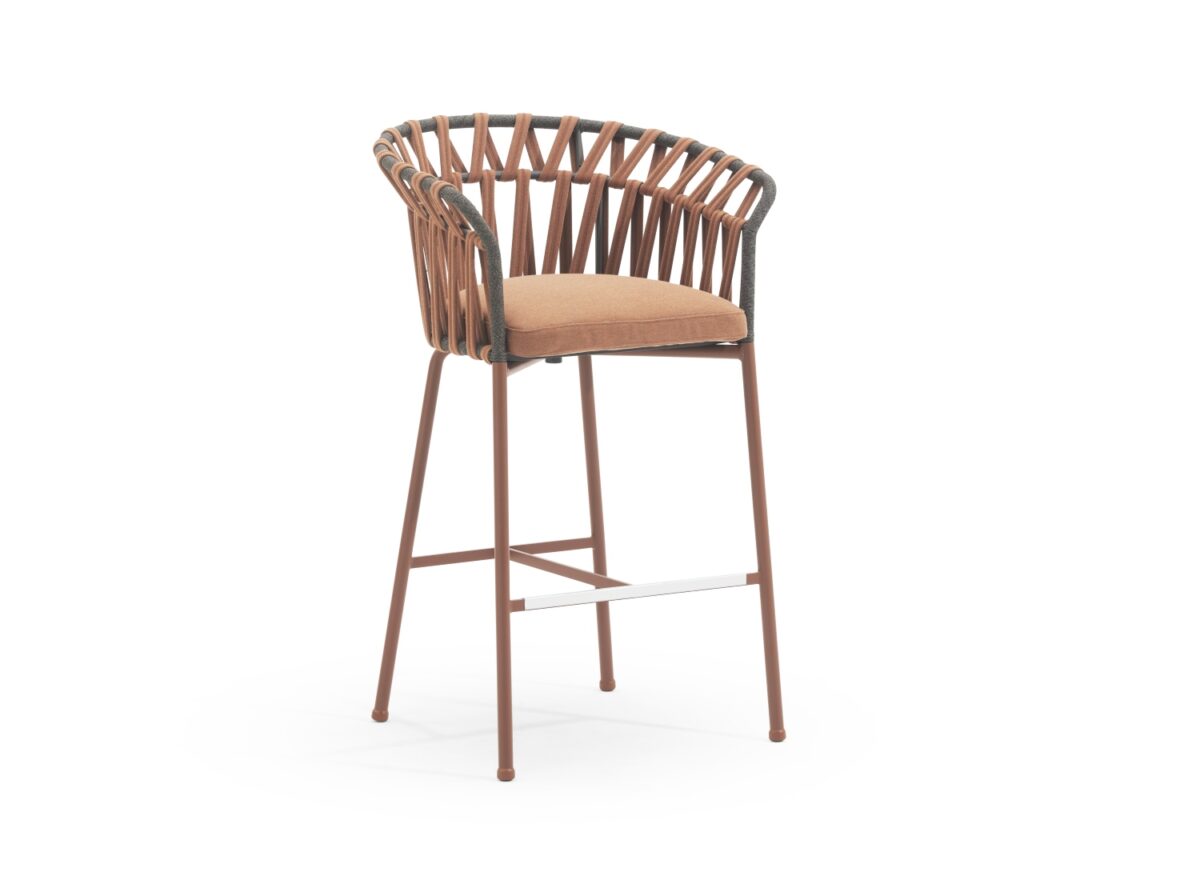 Varaschin Emma Cross Outdoor Bar Stool 05
