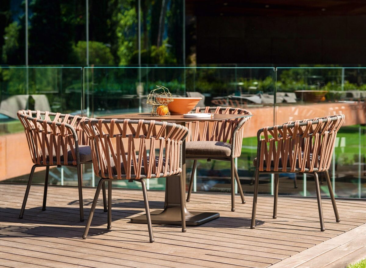 Varaschin Emma Cross Outdoor Dining Armchair 06