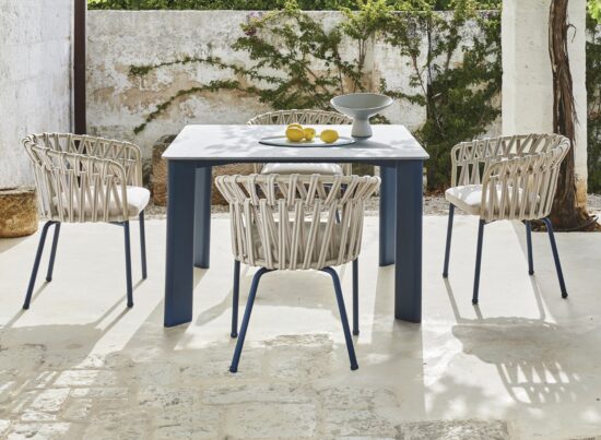Varaschin Plinto Square Dining Table Outdoor 01