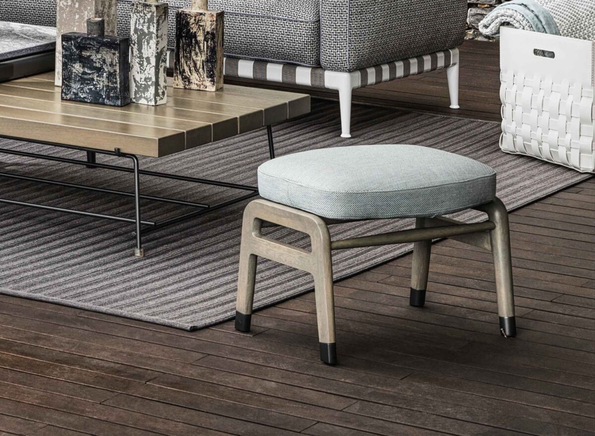 Flexform Ortigia Outdoor Ottoman LIFESTYLE 01