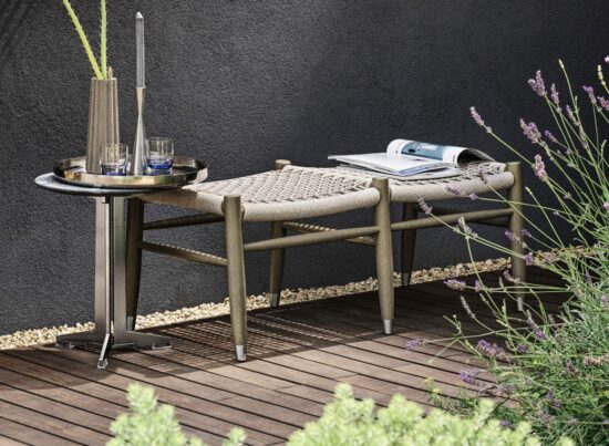 Flexform Tessa Outdoor Ottoman LIFESTYLE 01