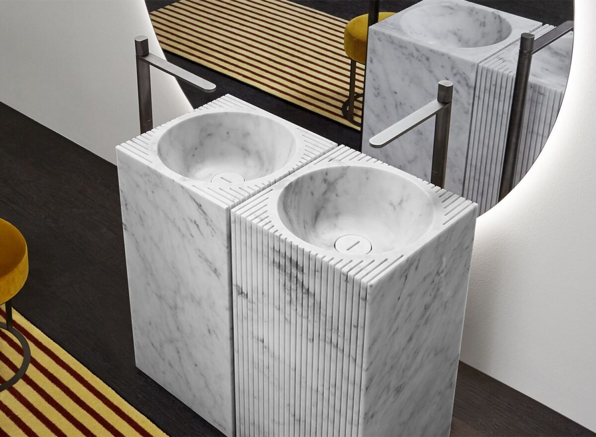 Antonio Lupi Controverao Freestanding Marble Basin LIFESTYLE 03