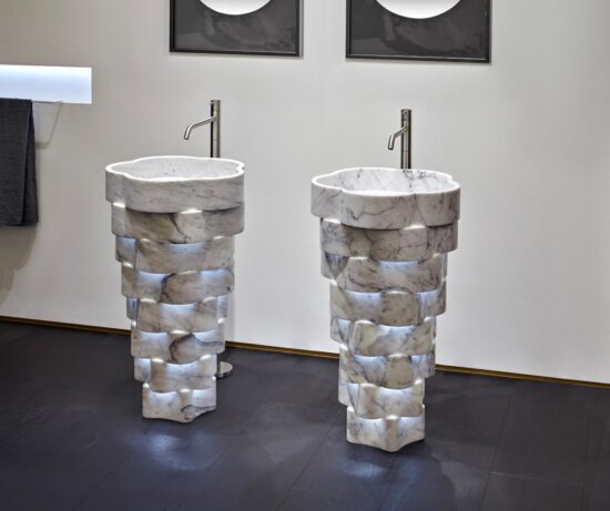 Antonio Lupi Intreccio Freestanding Marble Basin LIFESTYLE 01