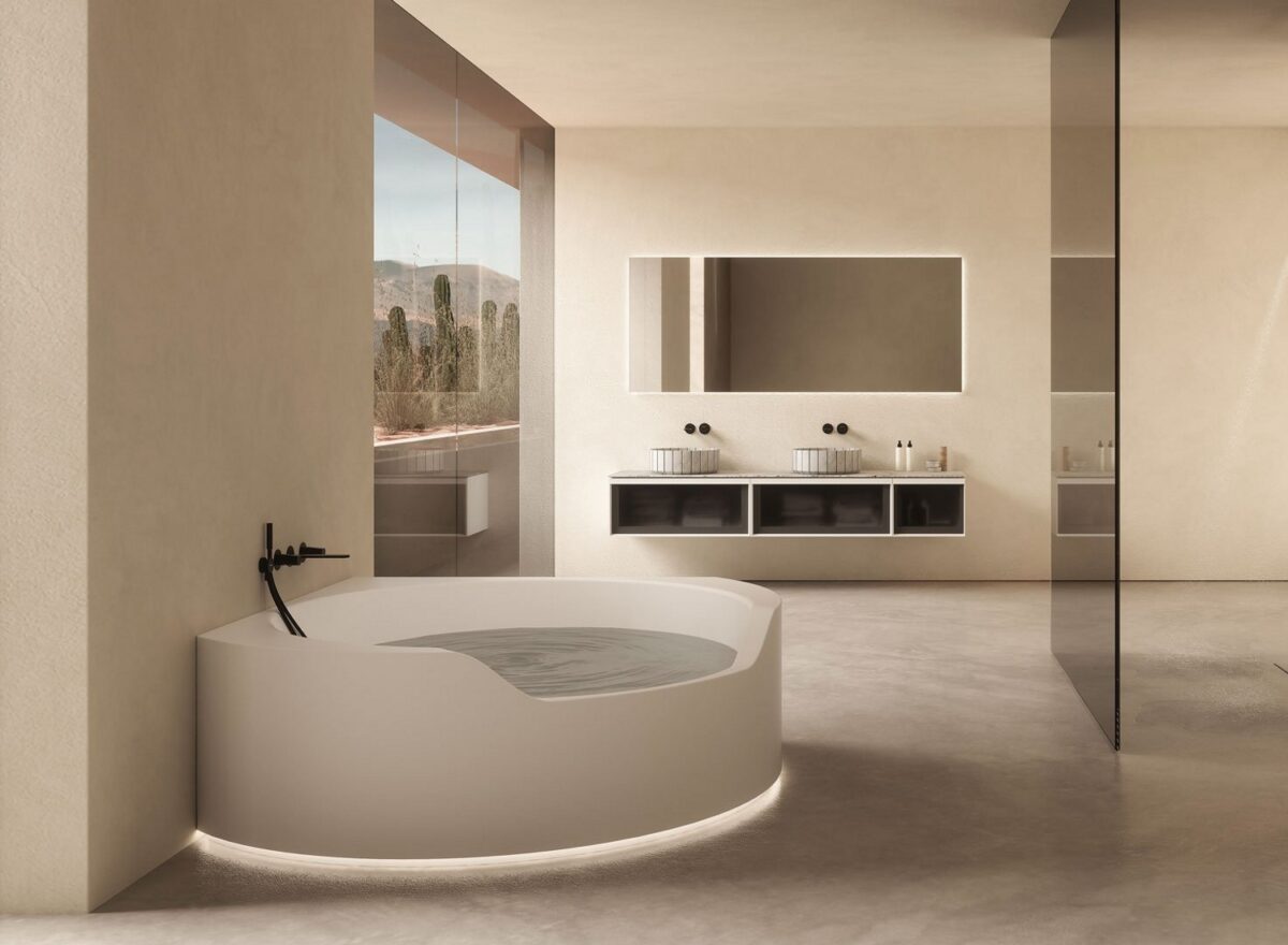 Antonio Lupi Ofuro Corner Bathtub Lifestyle 02