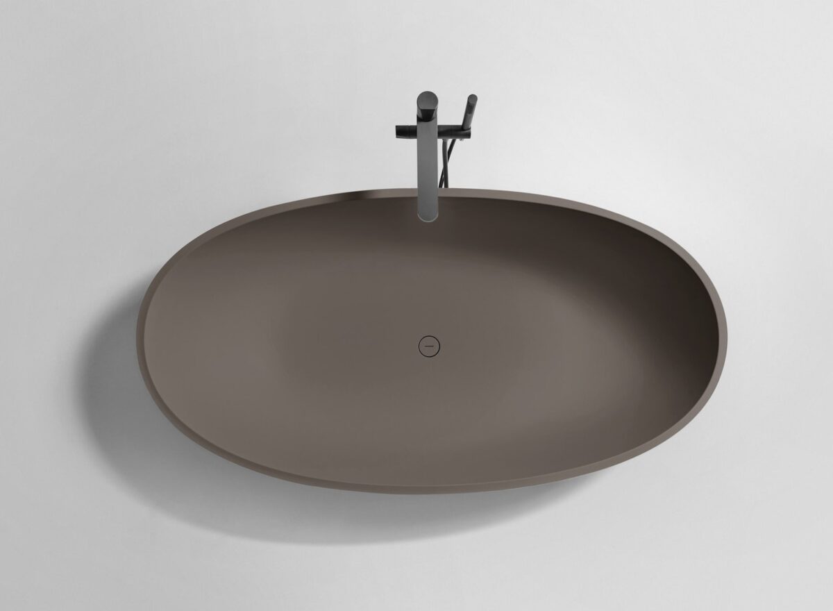 Antonio Lupi Reflex Colormood Bathtub STILL LIFE Top View argilla