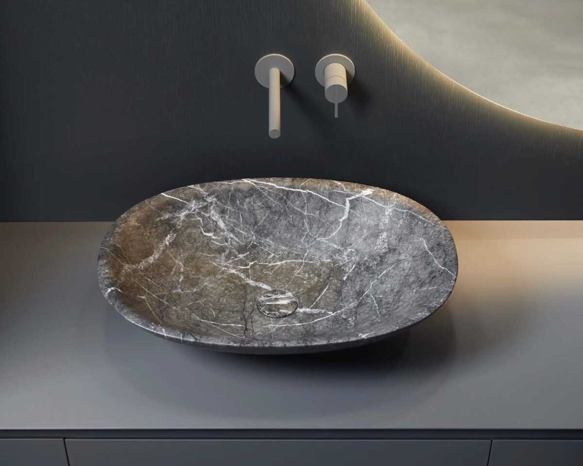 Antoniolupi Servo Stone Oval Countertop Basin LIFESTYLE 01