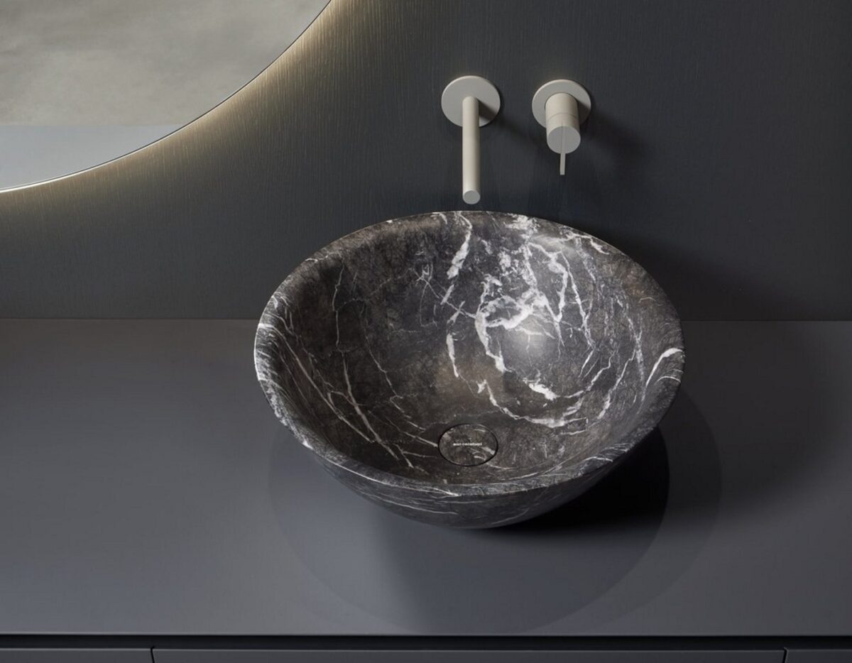 Antoniolupi Servo Stone Round Countertop Basin LIFESTYLE 01