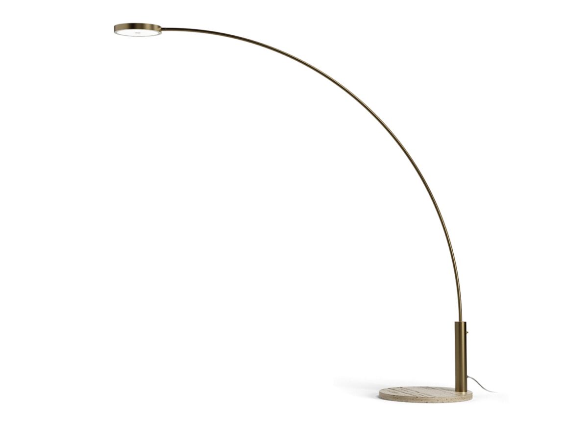 Panzeri Dip Floor Lamp STILL LIFE Bronze Travertine T08517