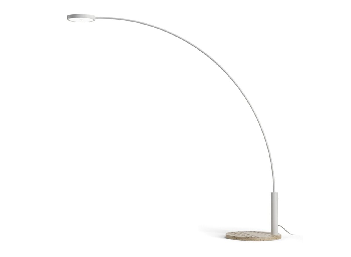 Panzeri Dip Floor Lamp STILL LIFE Soft White Travertine T08528