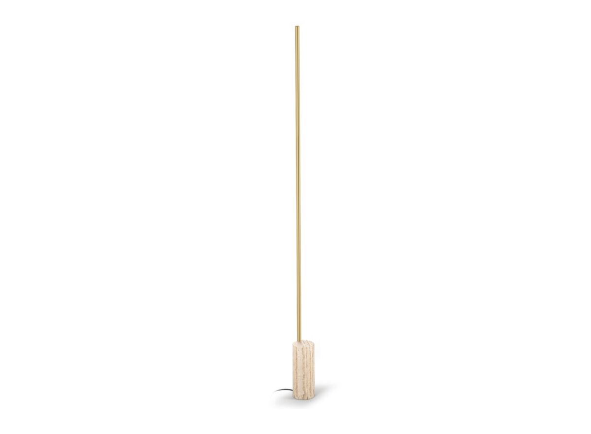 Panzeri Hilow Line Floor Lamp STILL LIFE Travertine Matt Brass T10819