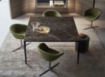 Rimadesio Long Island Square Marble Dining Table LIFESTYLE 01
