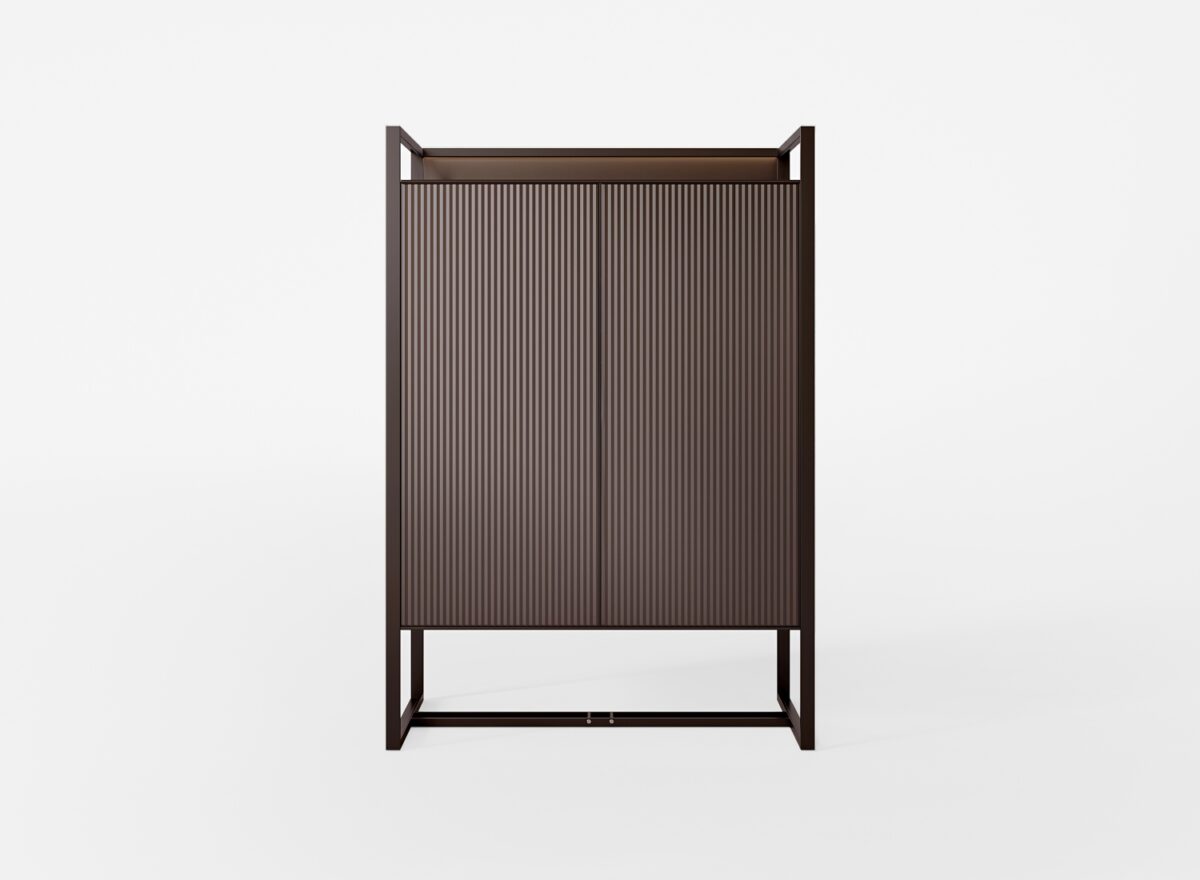 Rimadesio Rialto Bar Cabinet STILL LIFE Amaranto sahara glass 01