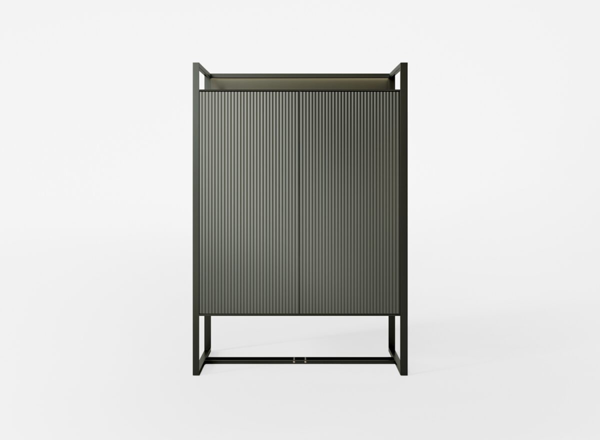 Rimadesio Rialto Bar Cabinet STILL LIFE Verde sahara glass 01