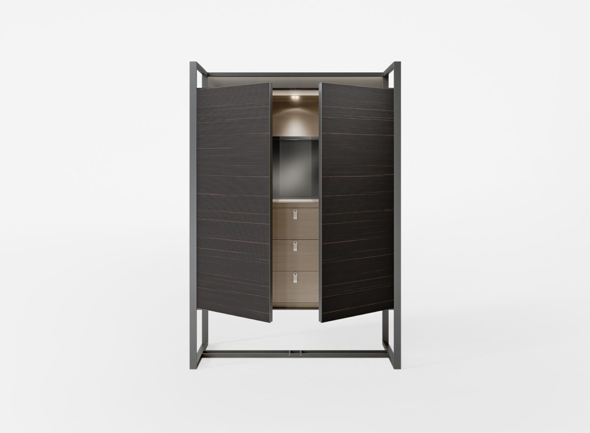 Rimadesio Rialto Bar Cabinet STILL LIFE ebony taiga 02