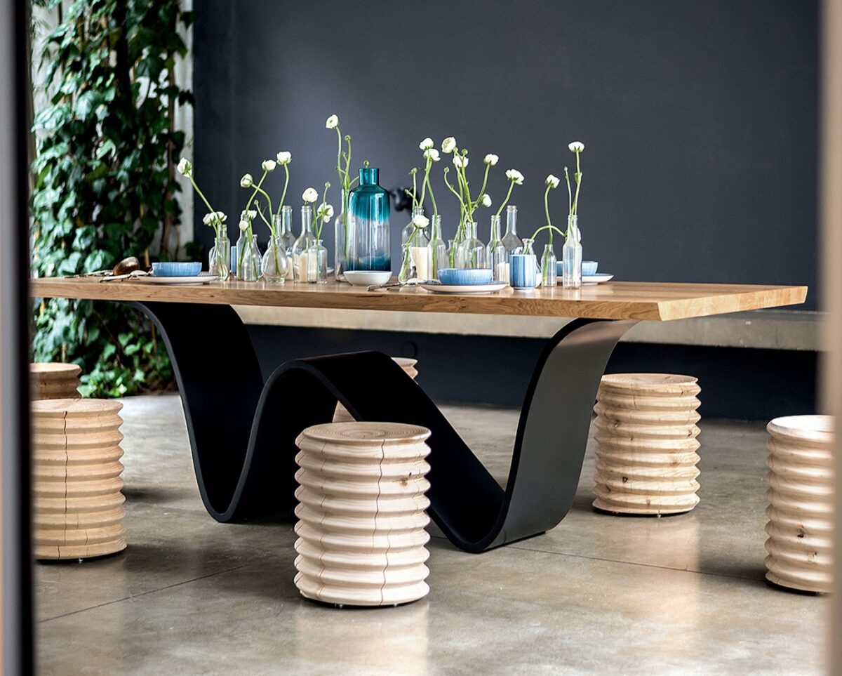 Riva1920 Bree and Ondo Wood Dining Table LIFESTYLE 01