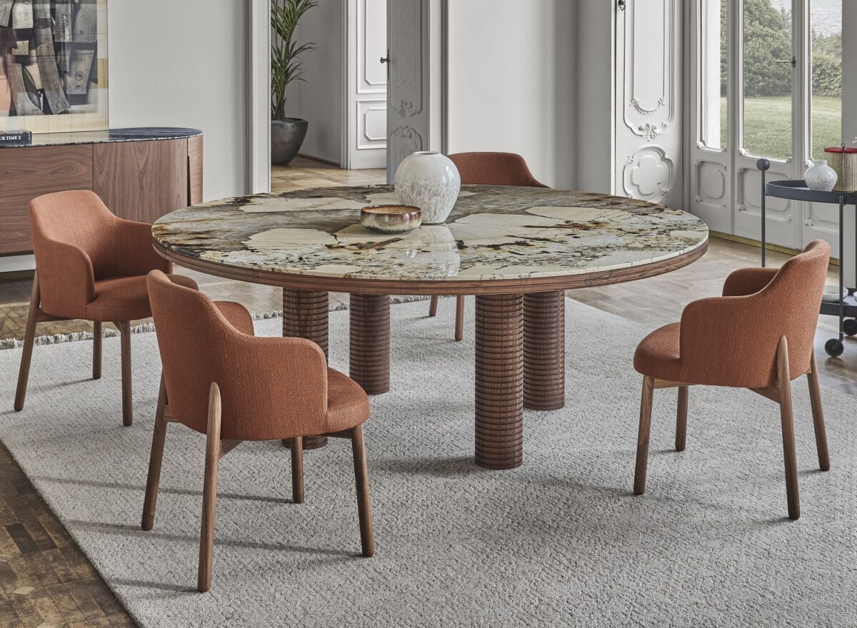 Porada Sansiro Round Marble Dining Table LIFESTYLE 01