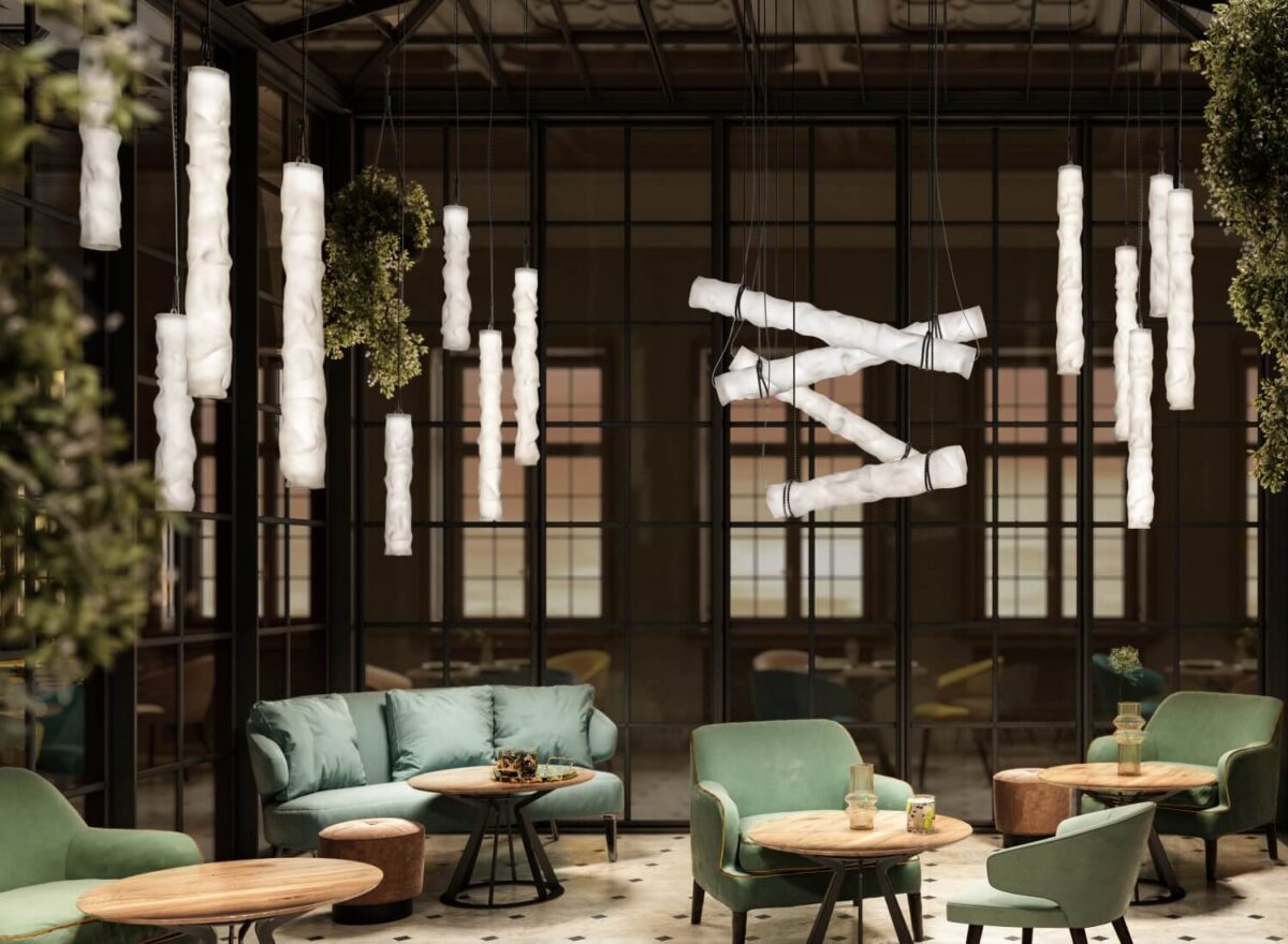 Contardi Baggy Vertical Pendant Light LIFESTYLE 01