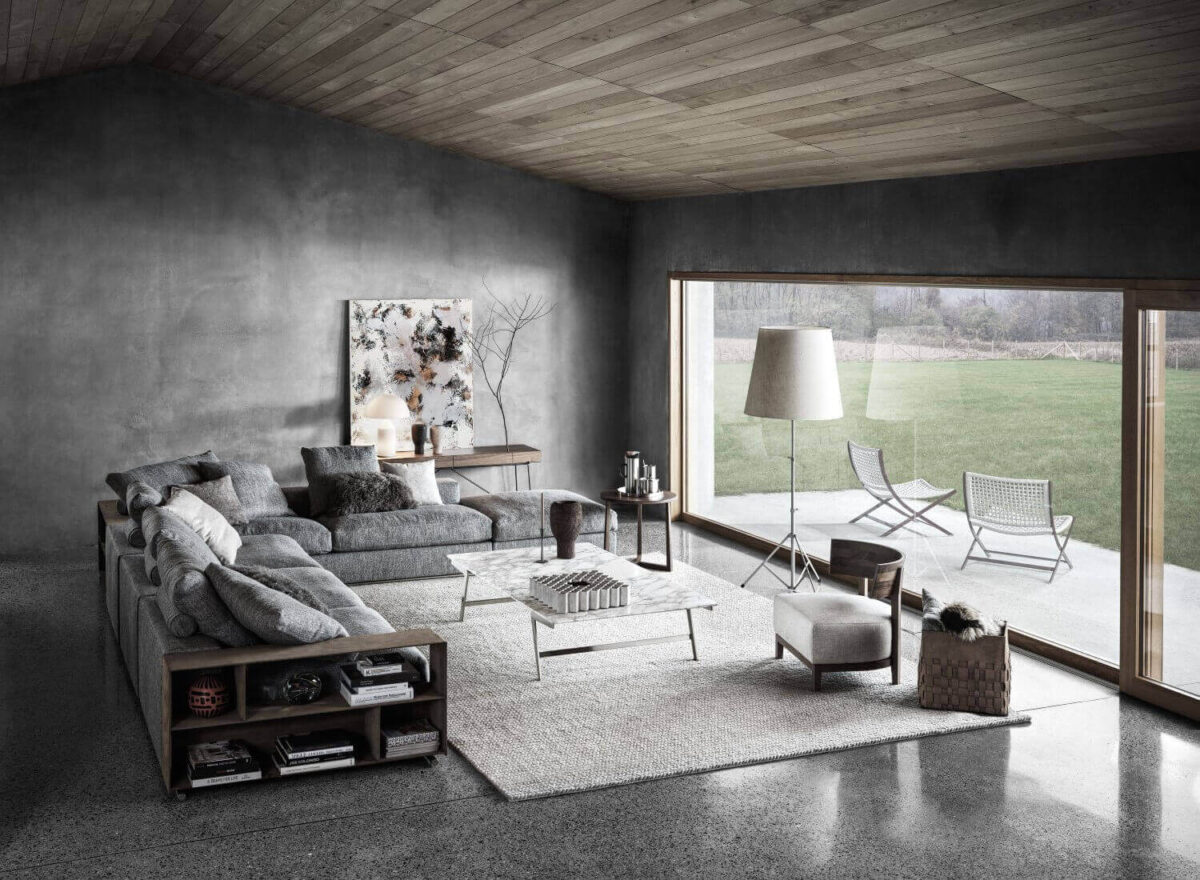 Flexform Groundpiece Sofa LIFESTYLE 002