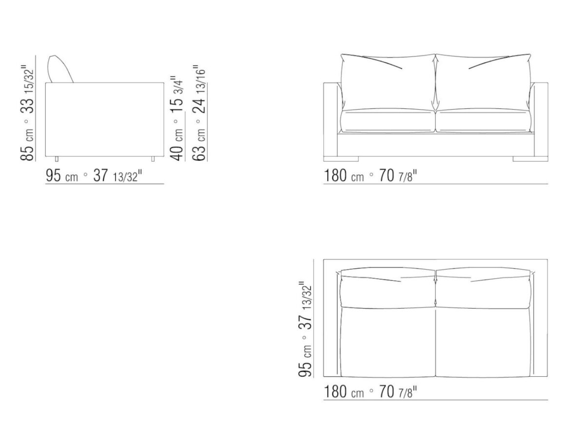 Flexform Magnum Sofa DRAWING 180